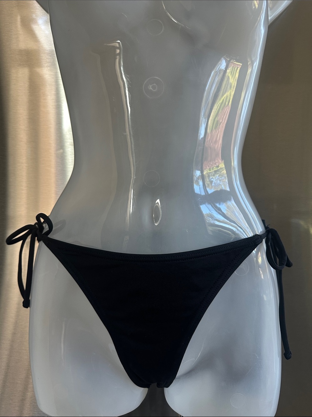 Volcom Black side tie ruffle Bikini Bottoms